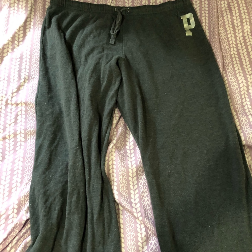 PINK gray sweatpants